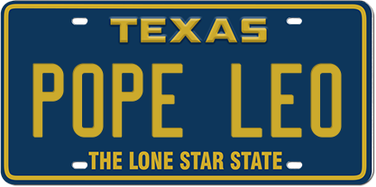 Blue & Gold Premium Embossed - POPE LEO